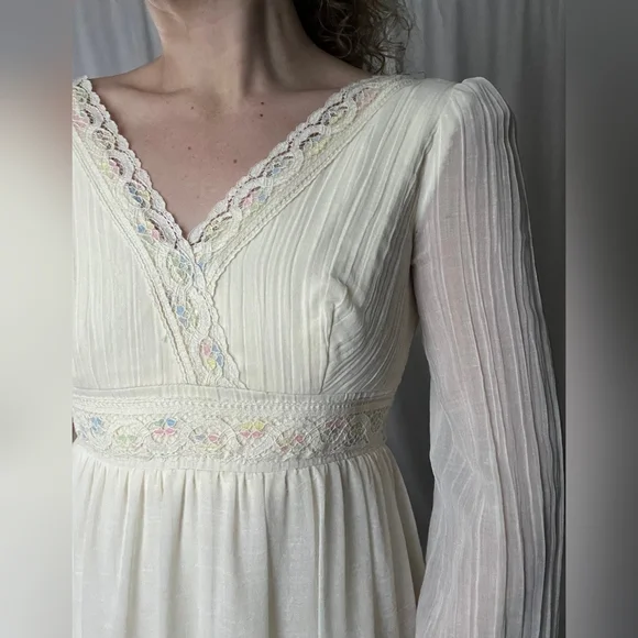 VTG 70s Nadine Prairie Maxi Dress